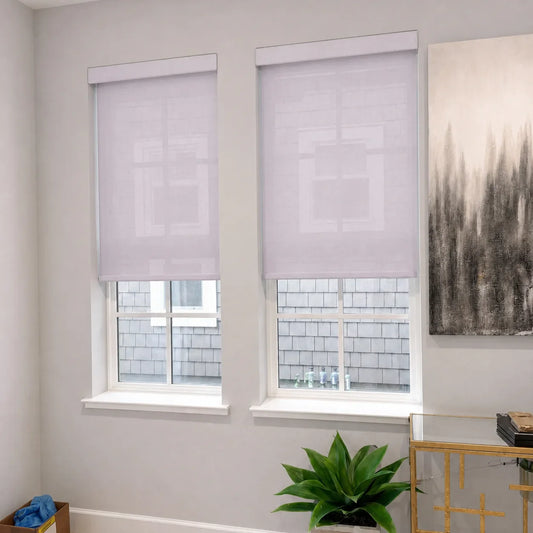 Pure Calm Light Filtering Roller Shades Dallas 1101 effect image